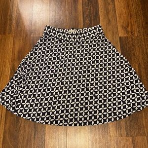 Loft navy and white flora flip skirt